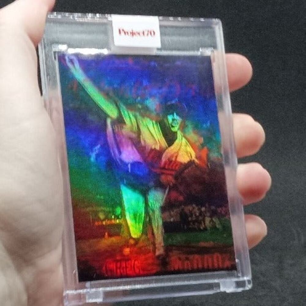 Topps Project 70 Rainbow Foil, Greg Maddux #633  51/70 by Andrew Thiele